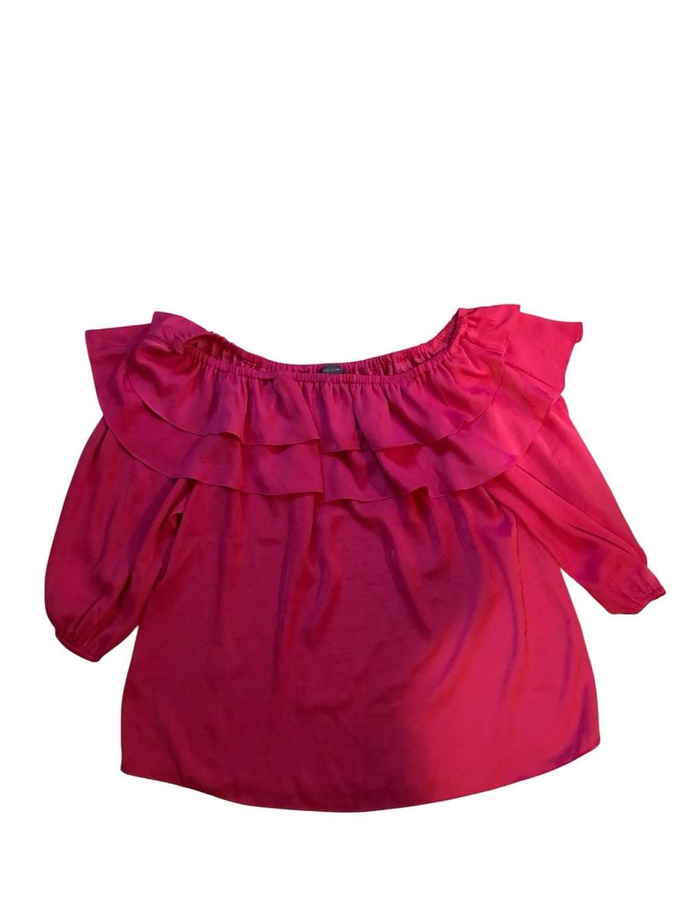 Vince Camuto Fuchsia Off-Shoulder Ruffle Blouse